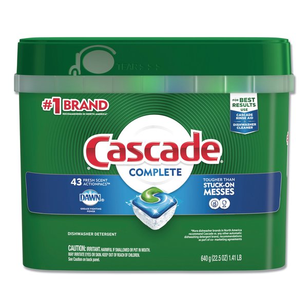 Cascade ActionPacs, Fresh Scent, 22.5 oz Tub, PK258 98208